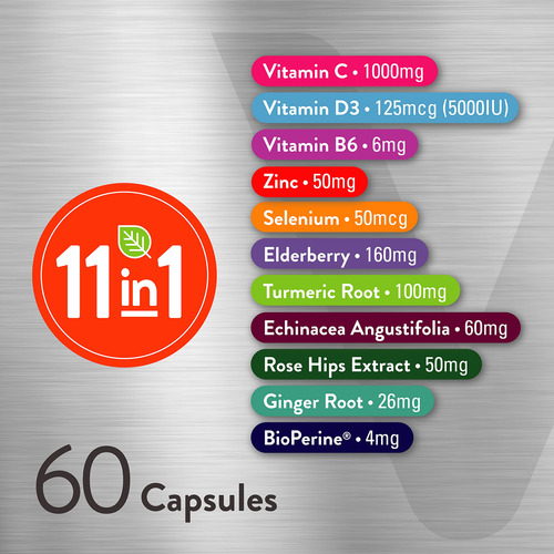 Viteey Multivitamínico Defensa Inmune 11-en-1 60 Cápsulas