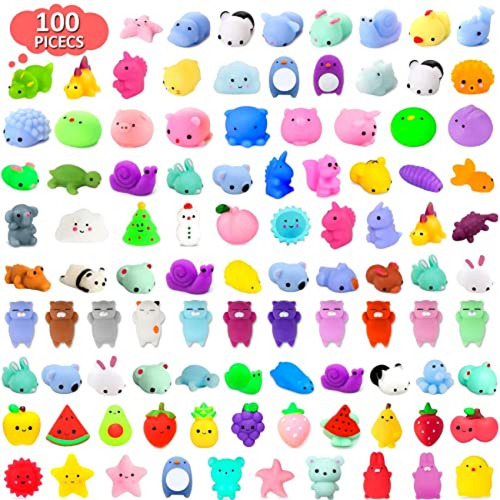 Squishy Vg Anti Stress Mochi Squishy Toys 100 Pack, Mini Fid