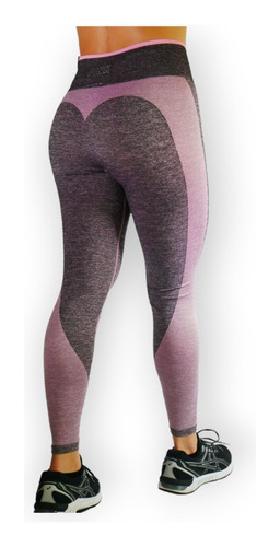 Calzas Deportivas Mujer Pink Leggings Gym Violet