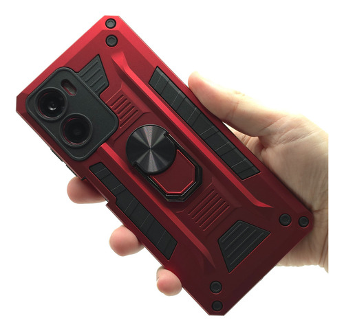 Funda Case Protector Para Moto E15 Antishock Anticaidas Blade Robot - Rojo Moto E15