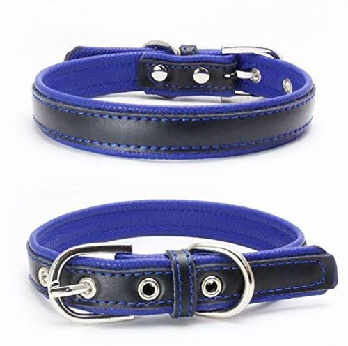 Cómodo Suave Tacto De Cuero Collar De Perro Ajustable R978z