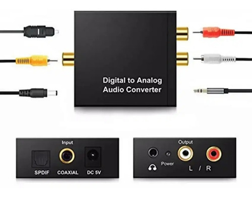 Adaptador Convertidor De Audio Digital Optico A Rca Analogo