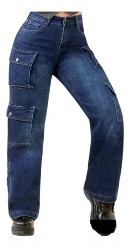 Jeans Pantalon de Mezclilla Deslavado Strech Azul Ropa de Mayoreo