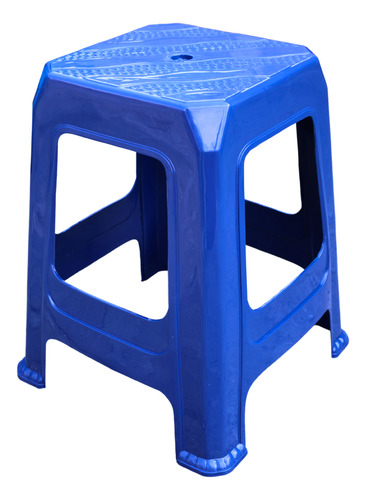 Banco De Plástico 10 Piezas Reforzado Uso Rudo Negocio Plastico Azul Rey