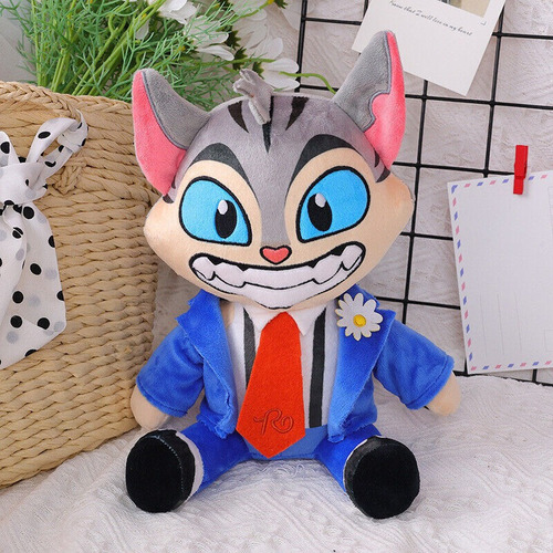 A Lackadaisy Rocky Wolf Muñeca Peluche Juguete Regalo 25cm