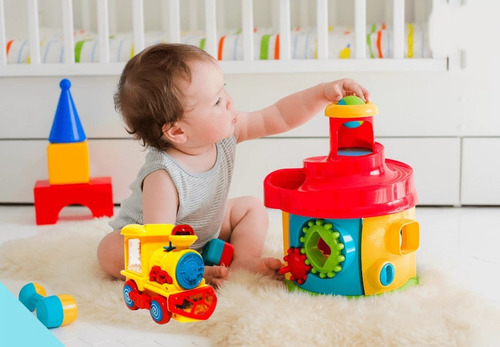 Trem Locomotiva Solta Fumaça Luzes Som Brinquedo Infantil Pilha