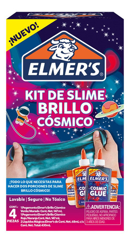 Imagen 1 de 7 de Kit Slime Cosmic Elmers 4 Piezas