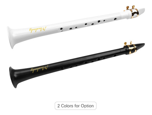 Muslady White Pocket Sax Mini Saxofón Portátil Pequeño