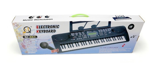 Imagen 7 de 10 de Organo Teclado Con 61 Teclas Musical Lcd Microfono Y Atril
