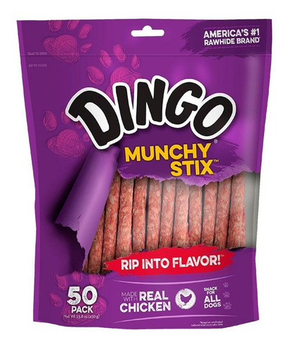 Snack Para Perros Dingo Munchy Stix 50un