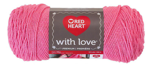 Estambre With Love Liso Ultra Suave Red Heart Coats Color 1704 Bubblegum