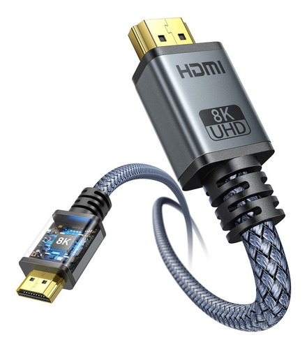 Cable Hdmi De 8 K 2.1 (48 Gbps/6.6 Ft/6.6 ft), Ainope Ultra