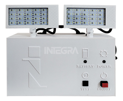 Luz De Emergencia Industrial 126 Led 24w Exterior Recargable