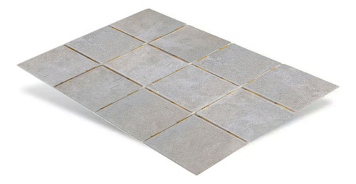 Azulejo 10x10 Ceramica Revestimiento En Malla Cocina Baño Gris Mate