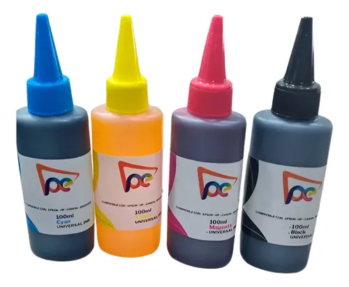 4 Tintas Para Recargar Cartuchos O Rellenar Sistema