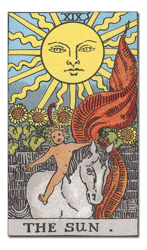 Imagen 1 de 1 de Poster Lámina Decorativa El Sol Arcano Xlx Waite