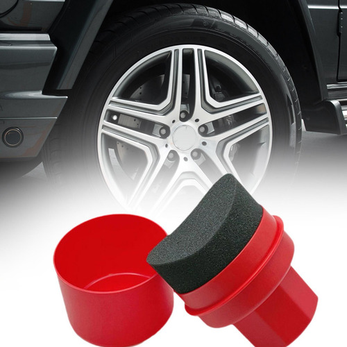 Esponja De Polimento De Pneu Esponja Curva Dura Vermelho