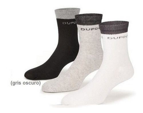 Media Dufour Dep Corta Hombre Con Logo X12 Par Ar1 2039-3