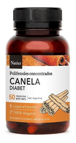 Canela Concentrada Natier X50 Cápsulas Diabetes Insulina