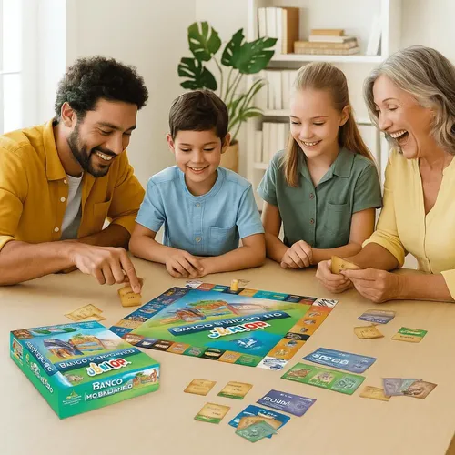 Jogo Tabuleiro Infantil Família Banco Imobiliário Júnior
