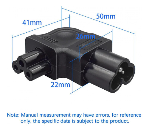 2 Convertidor Adaptador De Corriente Iec320 C6 A C5 2 Piezas