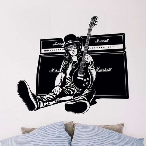 Vinilo Decorativo Pared - Música - Slash Guitarra