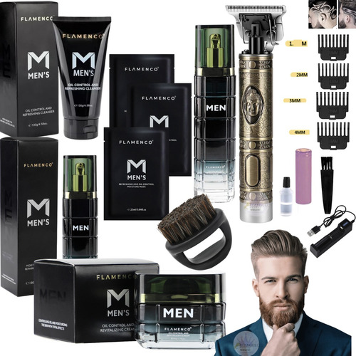 Kit Regalo Mascarilla Crema Limpiador Tónico Hombres