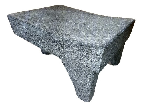 Metate De Piedra Volcanica De 22 Cm X 30 Cm.