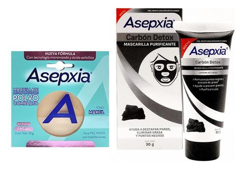 Pack Asepxia Maquillaje Marfil + Mascarilla Peel Off