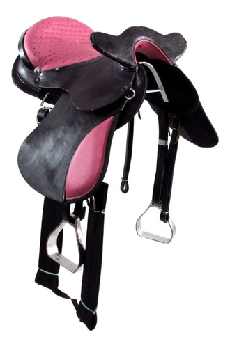 Sela Australiana De Cabeça Preta Com Rosa Luxo Inox 16 Pol Cor Preto-rosa