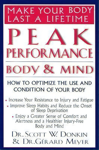 Peak Performance - Body And Mind, De Gerard Meyer. Editorial Basic Health Publications, Tapa Blanda En Inglés
