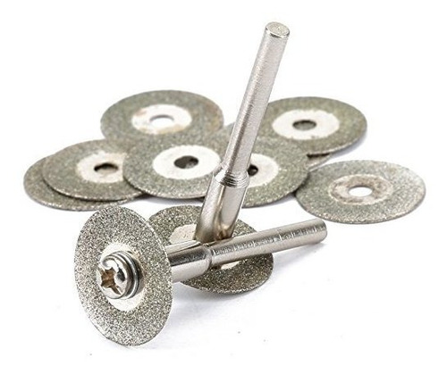 Disco Corte Diamante Mini 10pcs Con Mandril Para Dremel