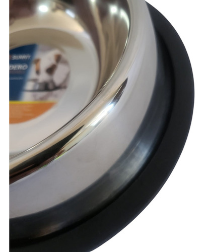 Plato De Acero Inoxidable Antiderrapante Para Perros Acero 64oz