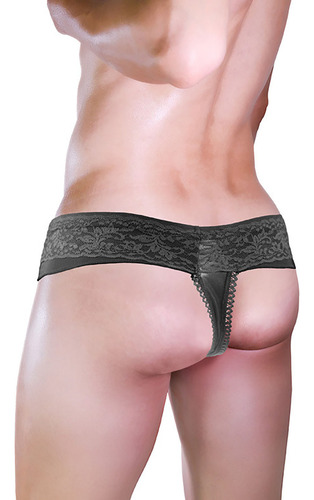 B Ropa Interior De Cintura Baja Para Hombre, Encaje De Seda