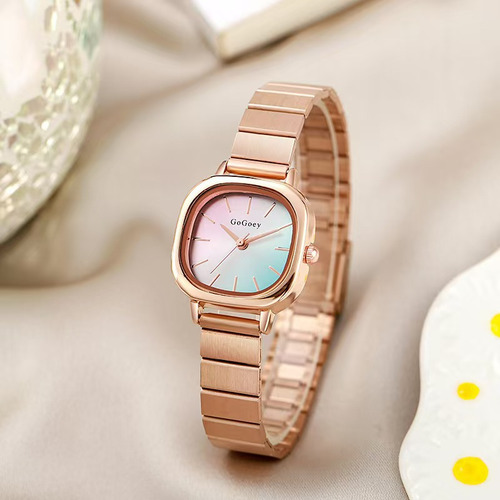 Relojes De Mujer Cuadrados Pequeños Con Cinturón De Acero A