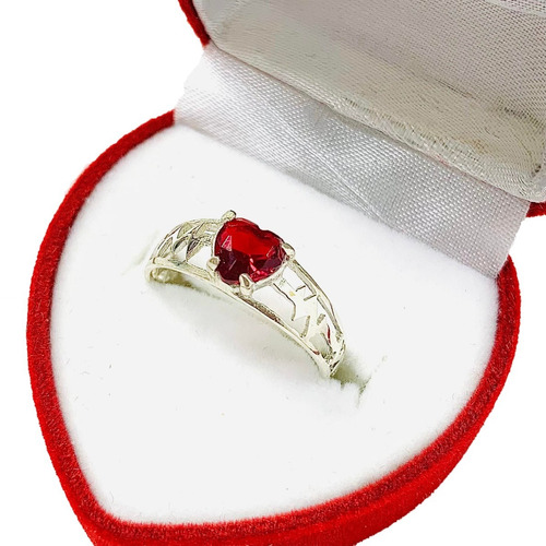 Anillo Corazon Ritmo Cardiaco Plata 925 Ideal Mujer Ap 285