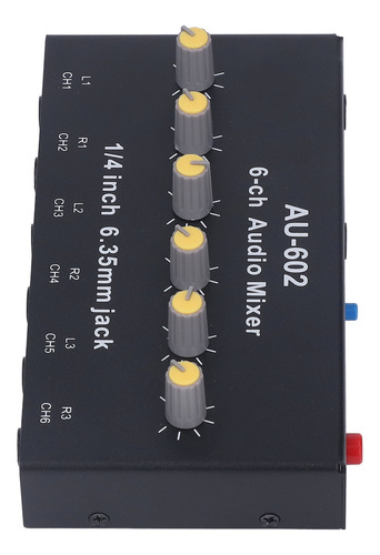 Mezclador Amplificador De 6 Canales, Conmutación Estéreo Mon