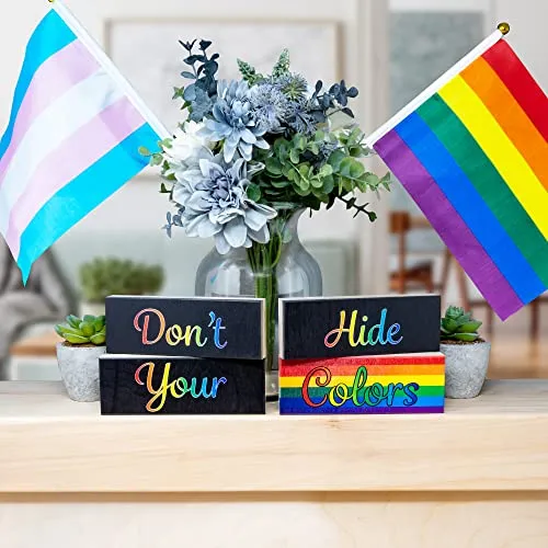 Regalos Lgbt, No Escondas Tus Colores, Conjunto De 4 Bl...