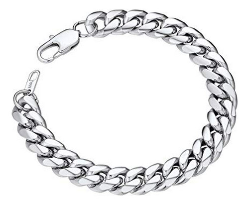 Chainspro Pulsera Duradero Cubana De Mens Boys, 10 Mm De Anc