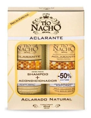 Tio Nacho Shampoo + Acondicionador 415ml Aclarante 50% Dto