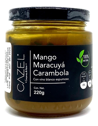 Mermelada De Mango Maracuyá, Carambola Y Cava Natural 220g