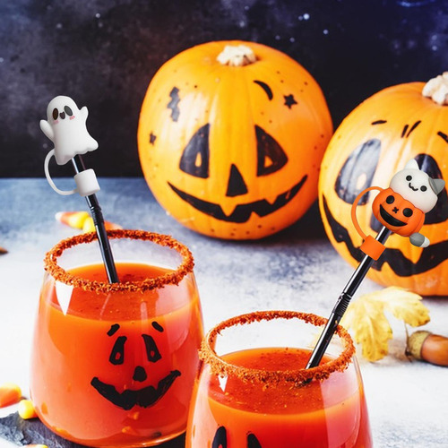Adornos De Paja De Halloween Para Vasos Cubiertas De Paja De