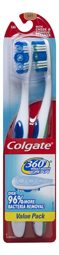 Colgate 360 Grados Cabeza Completa  Suave  Paquete Doble Cep