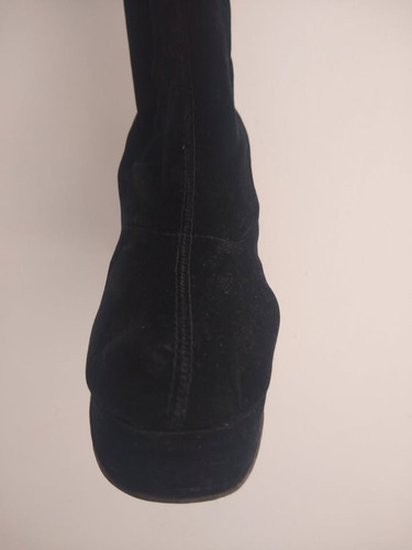 Botas Altas De Mujer De Terciopelo Negras (Usado)
