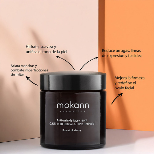 Crema Antiarrugas Mokann Retinol 0.5 Reafirmante Noche 60ml Normal Día/noche