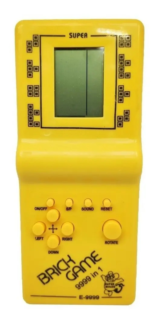 Console Portátil Brick Game 9999 In 1 Art Brink Amarelo 9999 Jogos