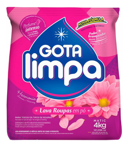 Jabon En  Polvo Gota Limpa X 4kg + Suavizante X 2lt,