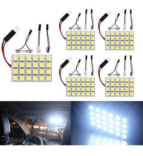 Everbrightt Paquete De 5 Blanco 5050 24 Smd Panel De Luz De