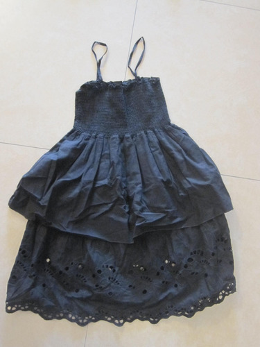 Vestido Negro De Verano Divino, Talle 12 / 14 Años