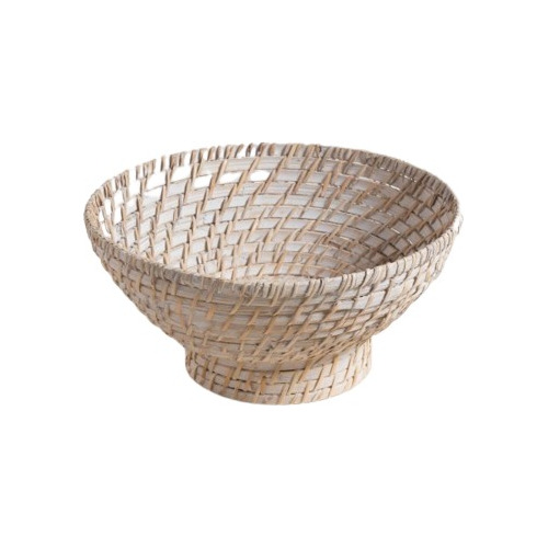 Centro De Mesa Vinh Alto Bamboo Y Rattan 29x14cm